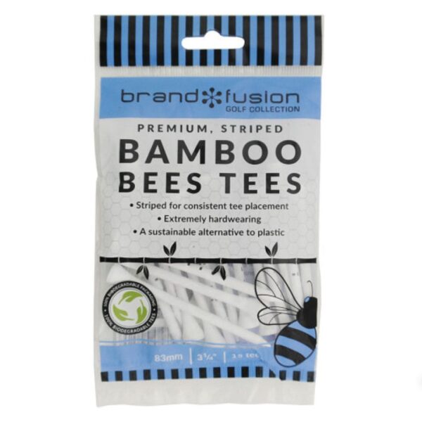 Villant 83mm Bamboo Bees Golf Tees – Small Striped Pack