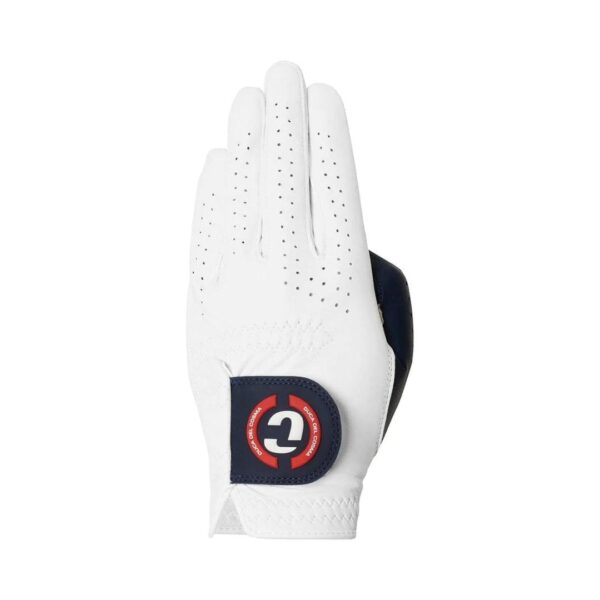 Villant Cabretta Elite Pro Golf Glove – White & Navy Comfort Fit