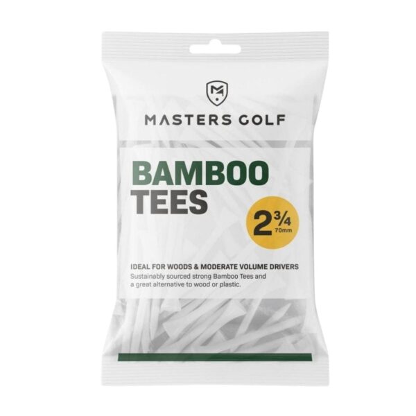 Villant 2 3/4" (70mm) Bamboo Golf Tees – White Durable Pack