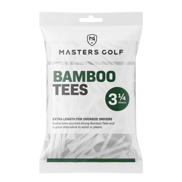 Villant 3 1/4" Bamboo Golf Tees – White Durable Pack